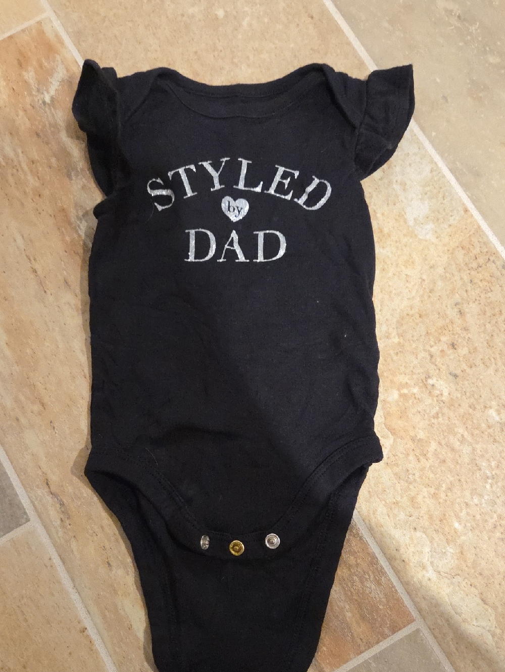 Styled by Dad Black Baby One-Piece Bodysuit